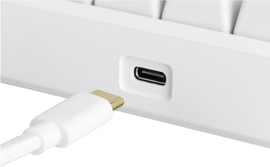 Refurbished Deltaco WK85R Gaming Toetsenbord - Mechanisch - 60% - Red Switch - RGB - QWERTY - Wit